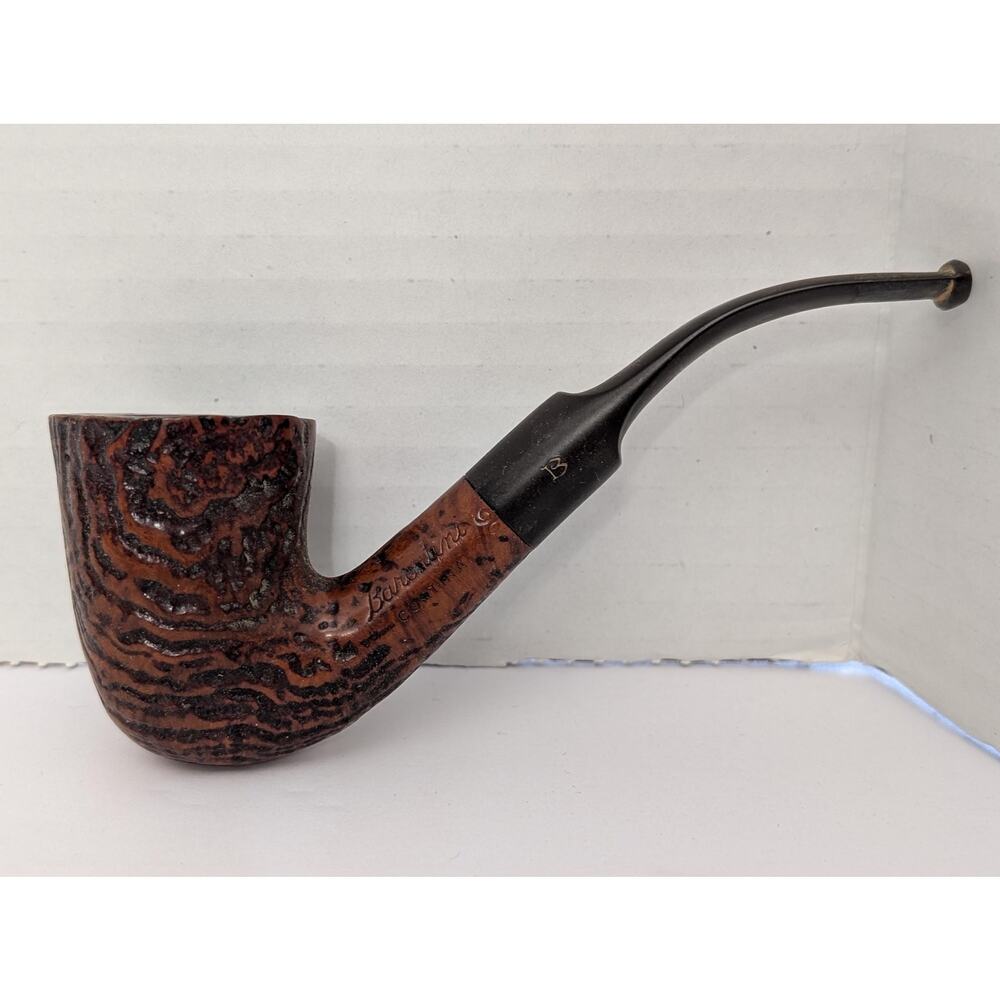 Vintage Barontini Cortina 106 Italy Rusticated Briar Pipe Bent Billiard